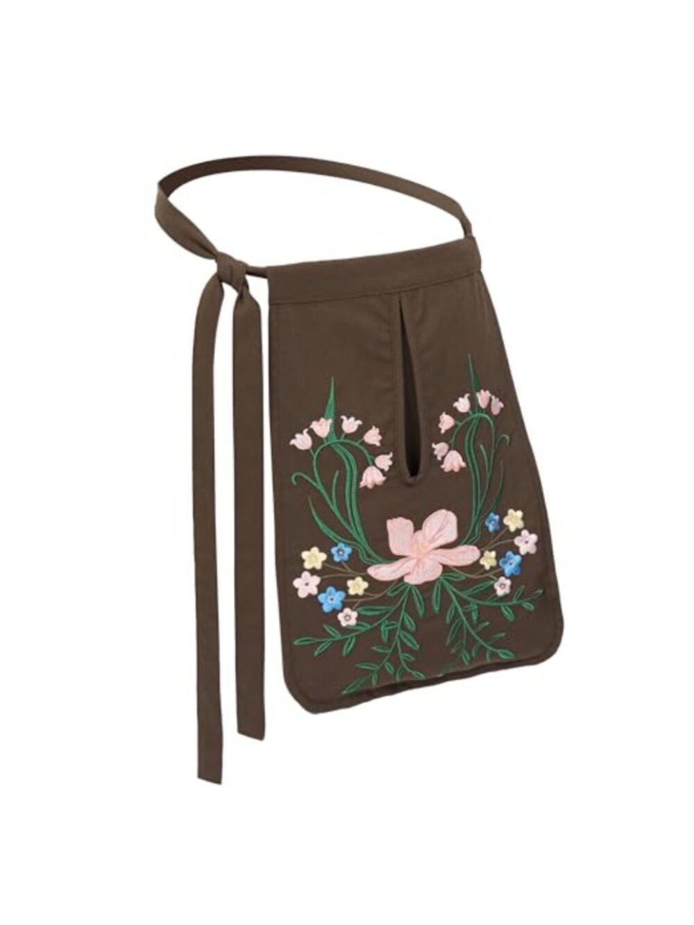 Embroidered Renaissance Waist Bag Tie-On Pocket Medieval Costume Accessory